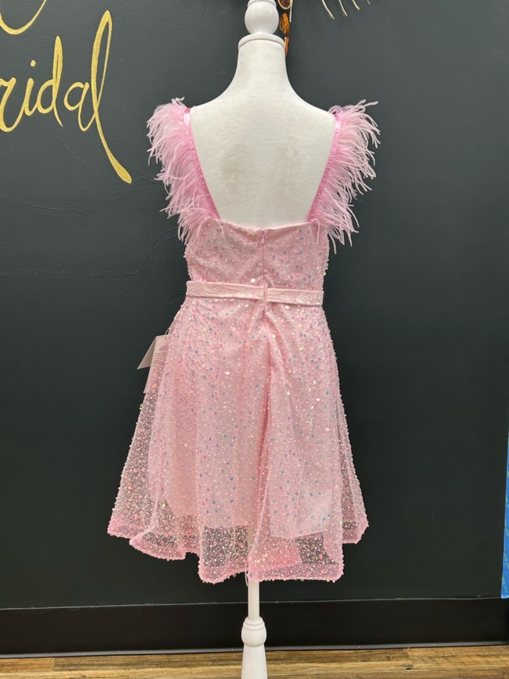 New Pink w/Shoulder Feathers - Picture 3 of 3
